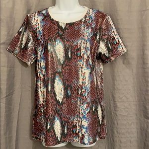 Sequined Printed Top